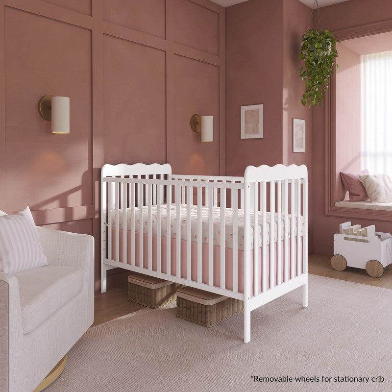 Carson Classic 3 in 1 Crib White Converts to Toddler Bed Sofa Adjustable Height6