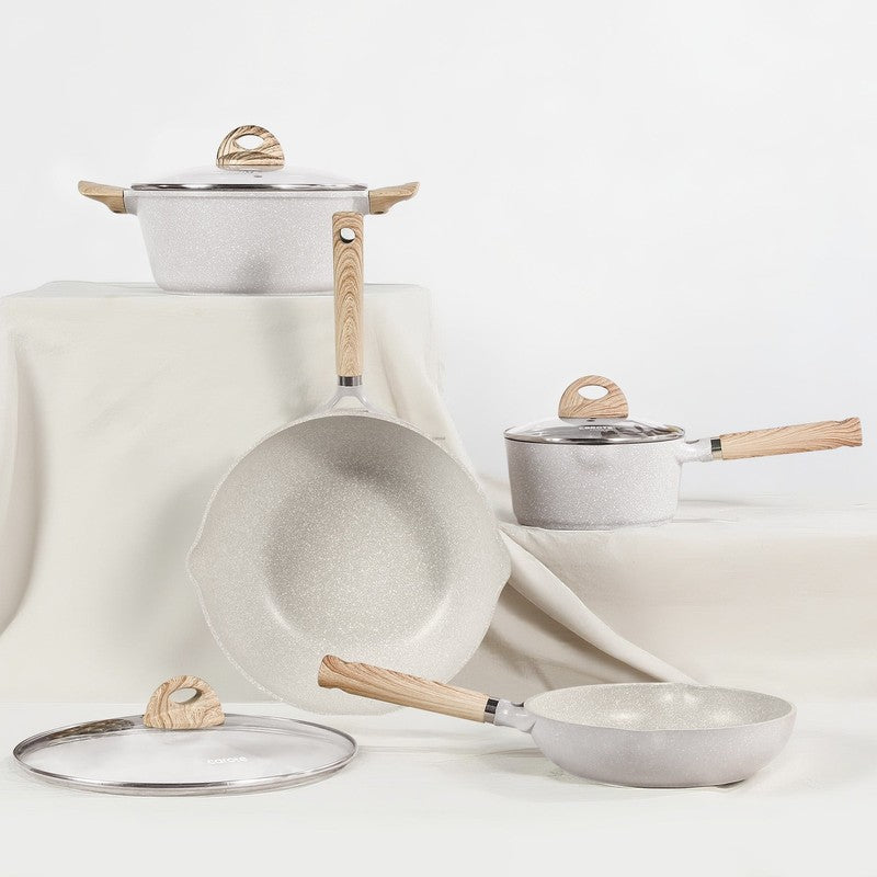 21-Piece Nonstick Pots & Pans Set – Induction Ready Cookware Kitchen Set, Beige6