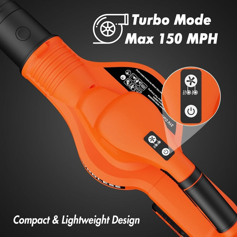 Cordless Leaf Blower 21V 2 Speed w/ 2 Batteries & Charger Lightweight2