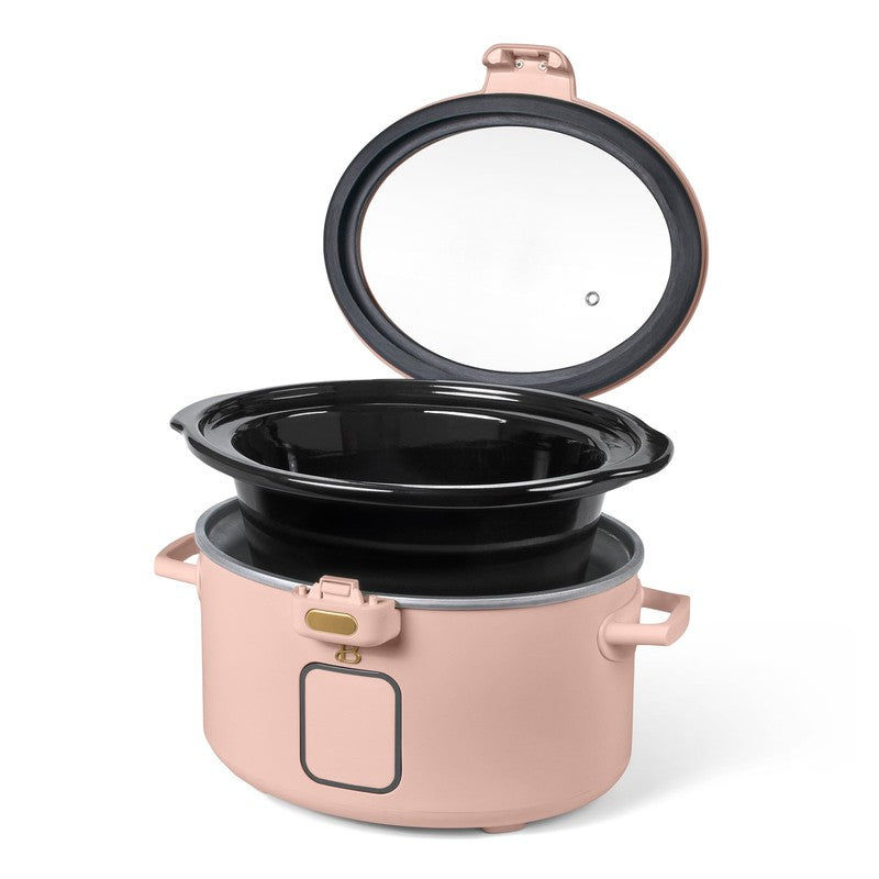 4 Qt Digital Slow Cooker with Hinged Locking Lid, Rose by Drew Barrymore6