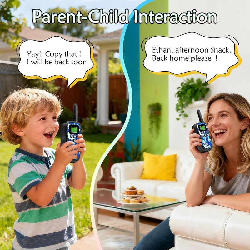 Kids Walkie Talkies 3 Pack 22CH Toy Radios w/ Flashlight LCD 3km Range5