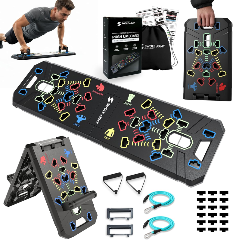 20-in-1 Solid Push Up Board Home Workout Multi-Functional Stands Men & Women9