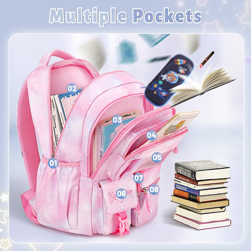 Water Resistant Kawaii Ita Kids Backpack School Bookbag Pink6