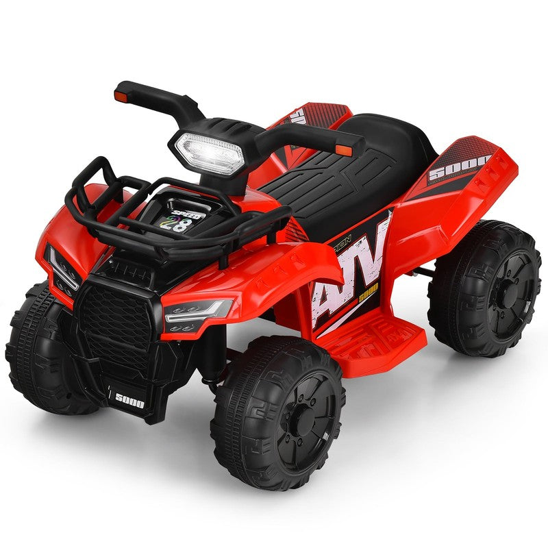 6V Kids ATV Quad Electric Ride on Car Toy Toddler with LED Light MP3 Red5