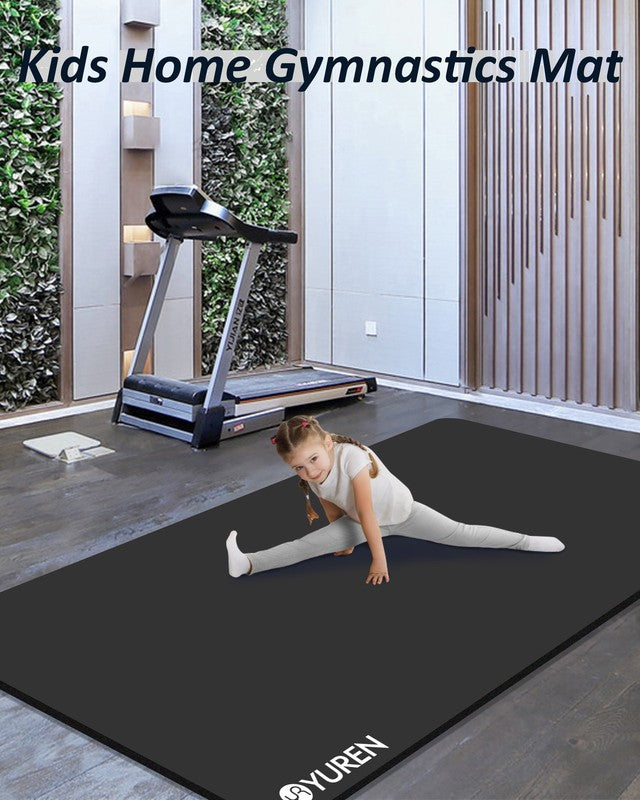 Large Yoga Exercise Mat 78"X51" 1/2" Thick NBR Foam Workout Mats, Black W/ Yoga7