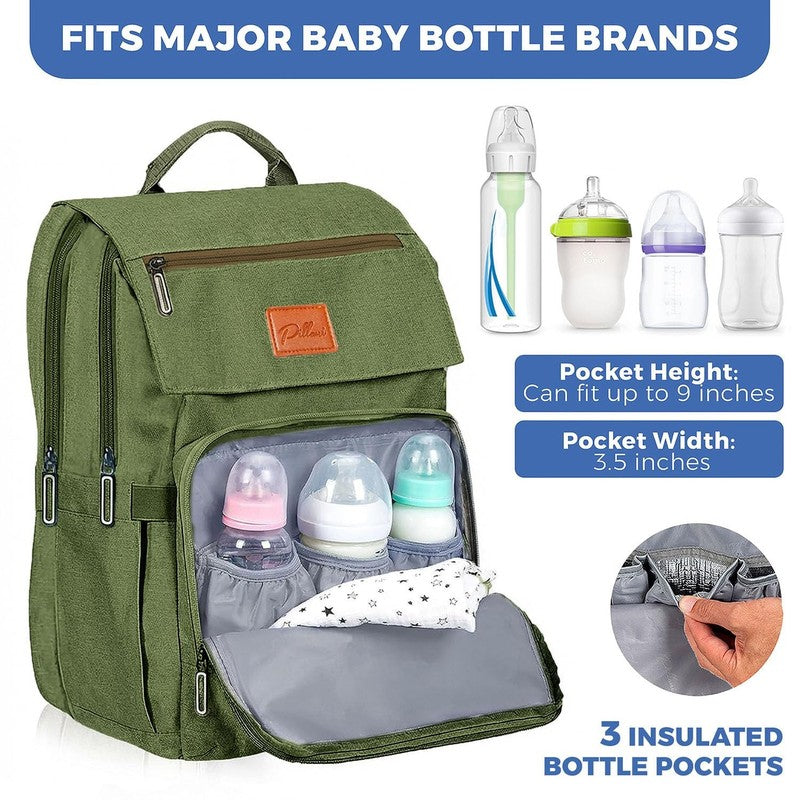 Baby Diaper Bag Backpack Large Waterproof w/ Changing Pad Easy Access4