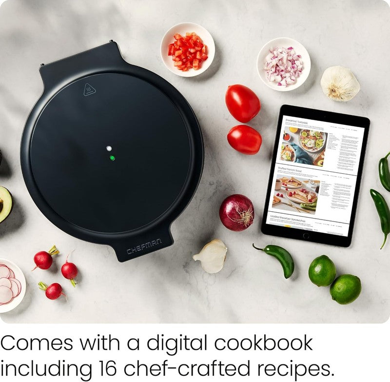 1440W Electric Pizza Maker 12" Nonstick Countertop Oven Quesadilla Omelet5
