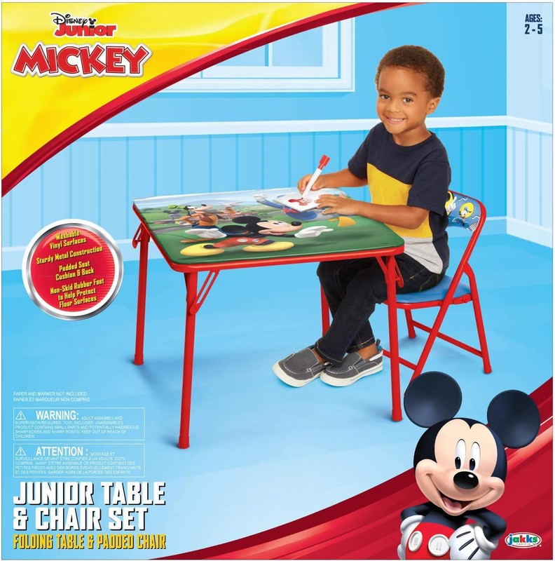 Toddler Table & Chair Set 24–48M 1 Table 1 Chair 70lb Weight Limit6