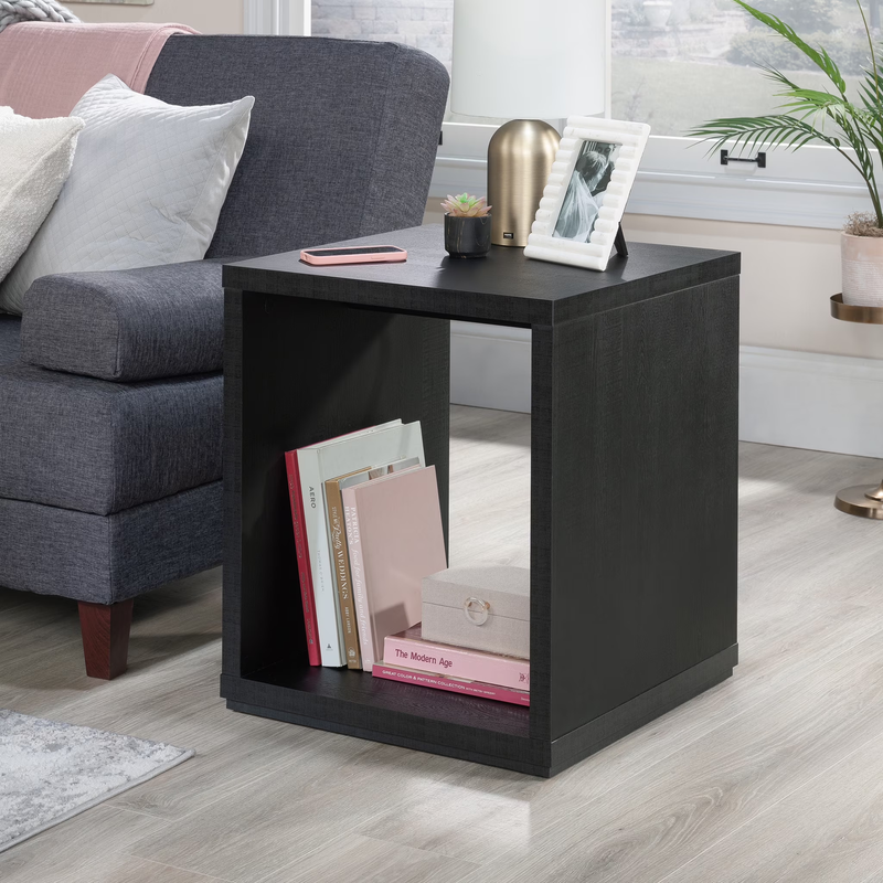 Westley End Table, Black Wood Finish0