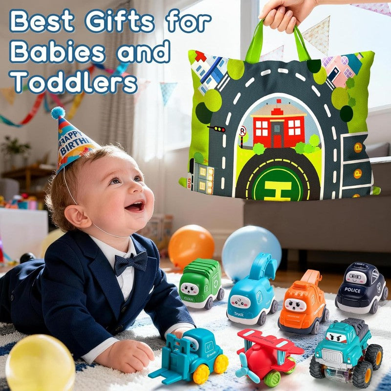 Big Cartoon Truck Car Toys for 1 Year Old Boy with Playmat/Storage Bag|Baby and7