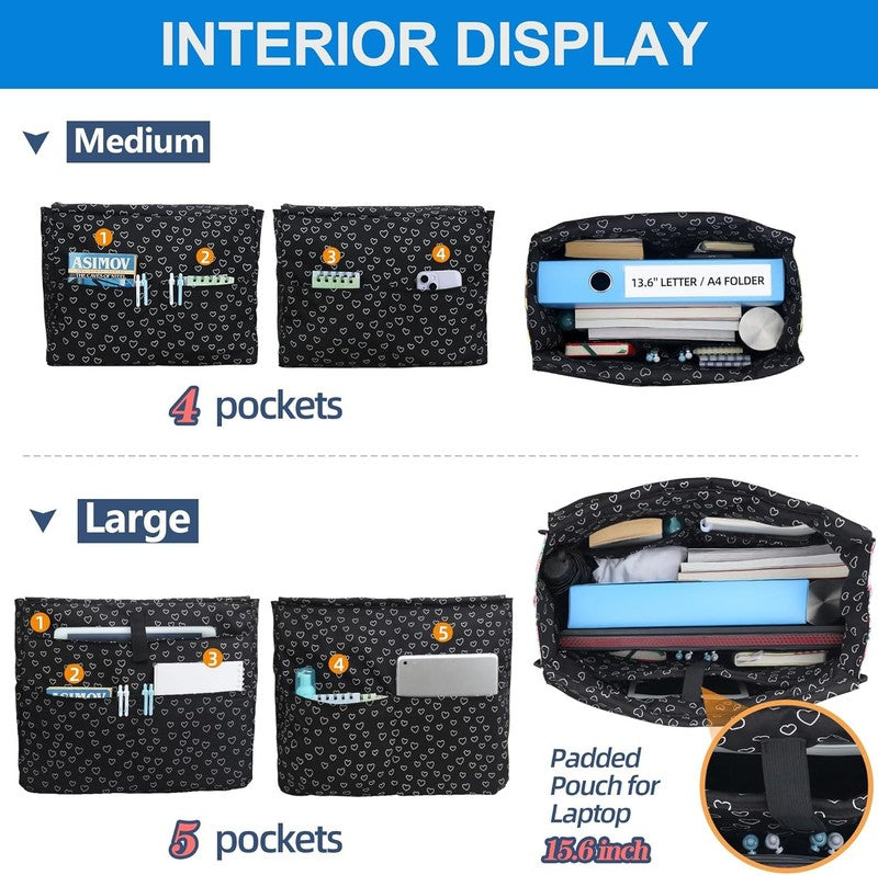 Nurse Bags for Work Nursing Bag Multiple Pockets Waterproof Organizing Zip Top C3