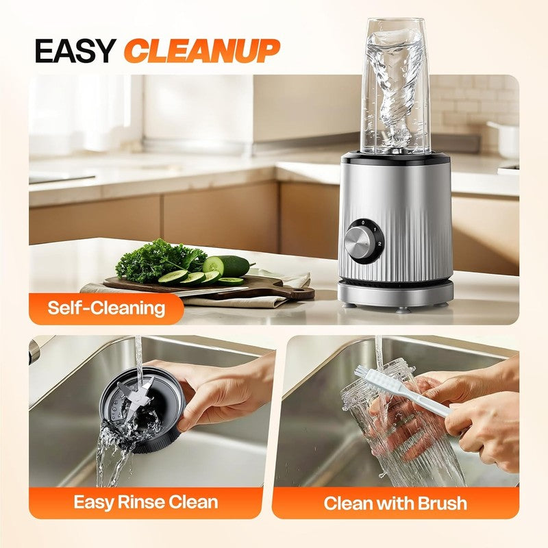 Portable Personal Blender – Smoothie & Shake Maker with 2×24oz Cups and Extra Li6