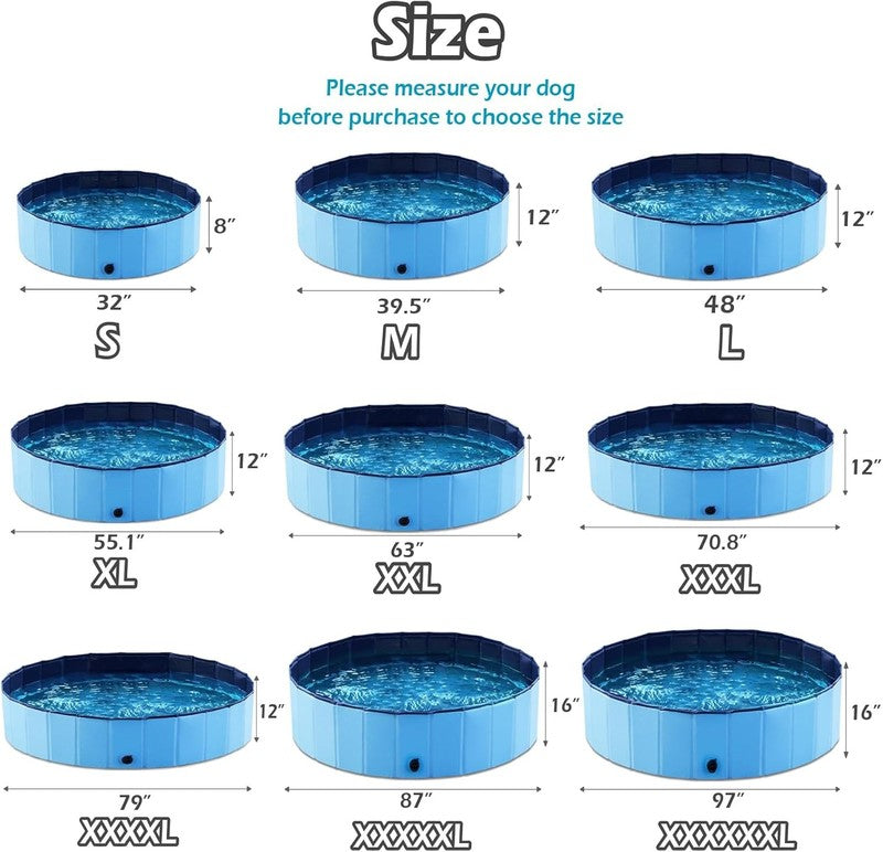 Foldable Dog Pet Bath Pool Collapsible Dog Pet Pool Bathing Tub Kiddie Pool Dogg5