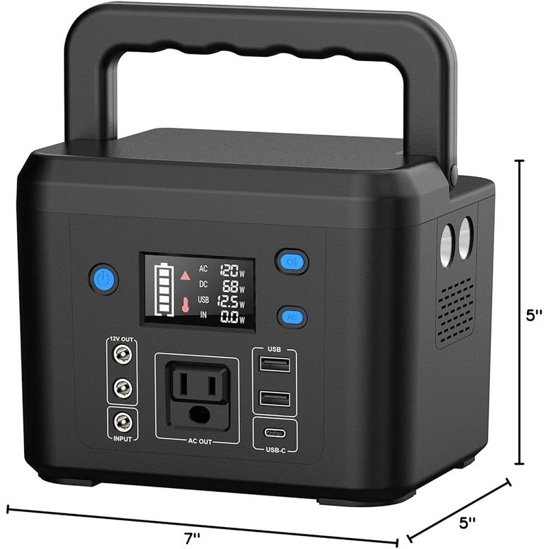 120Wh Portable Power Station 200W Solar Generator Emergency Charger Camping Use9
