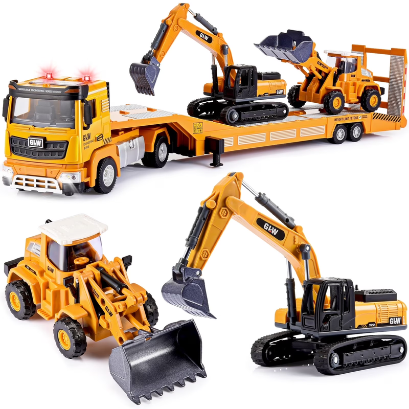 Engineering Construction Toys Set – Truck, Excavator & Bulldozer for Boys 3–70