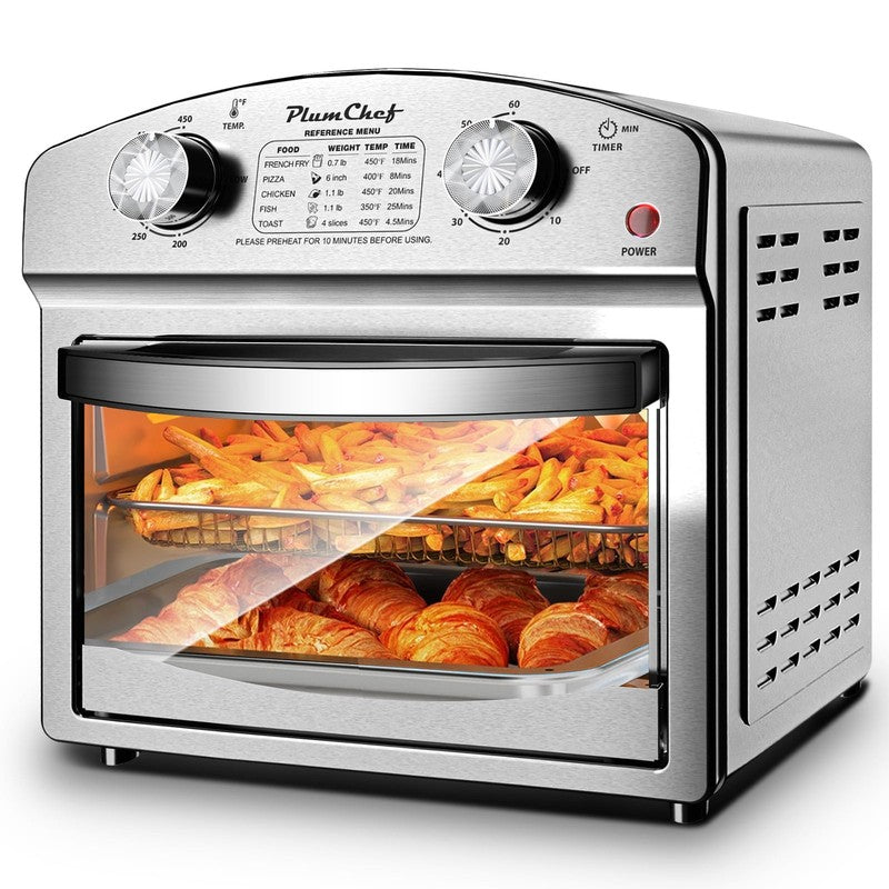 13QT Air Fryer Toaster Oven Combo Convection Countertop Oven 1500W Large Silver5