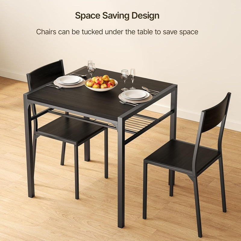 Dining Table Set for 2, 3 Piece Kitchen Table with 2 Chairs for Small Space, Apa3