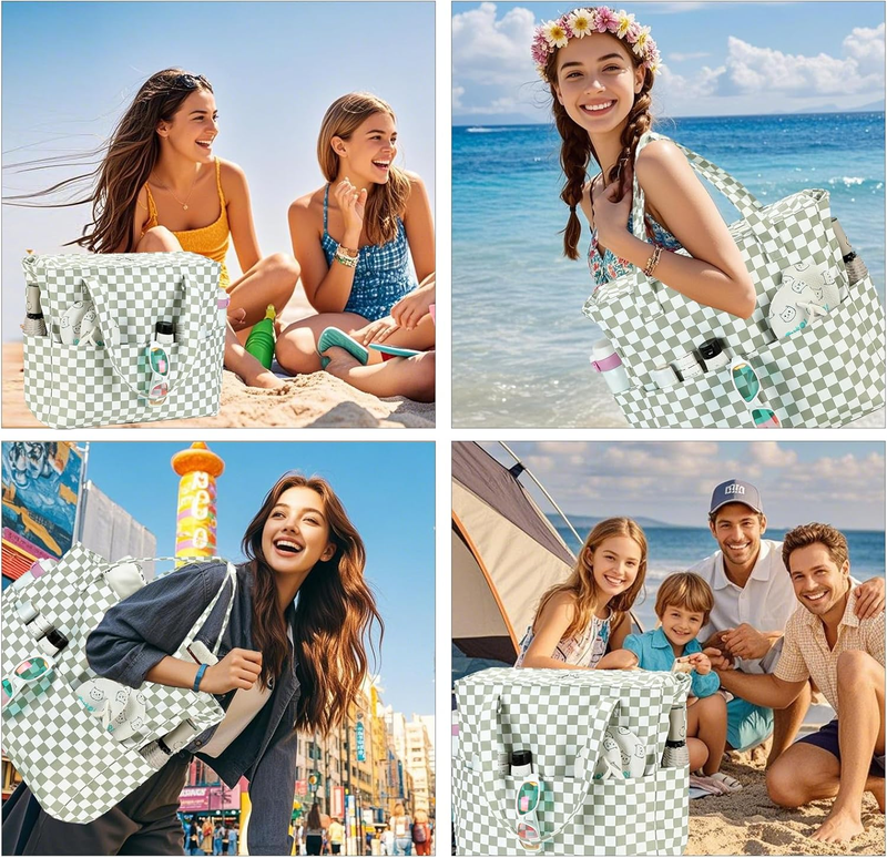 Large Beach Tote Bag Waterproof Women Swim Gym Grocery Travel Bag7