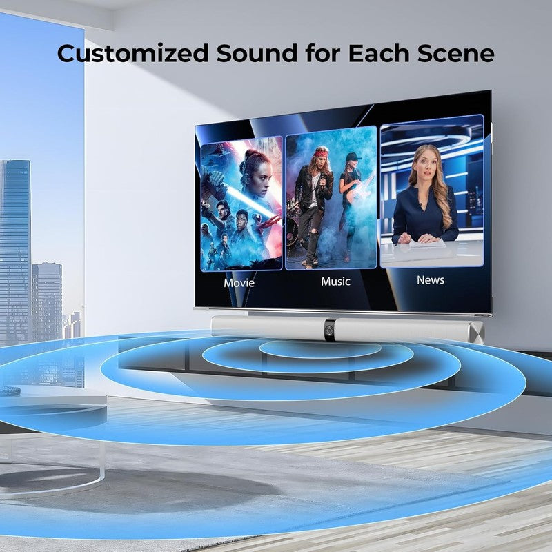 2 in 1 Bluetooth Sound Bar for TV 80W ARC OPT AUX 3 EQ Modes Detachable Speaker5