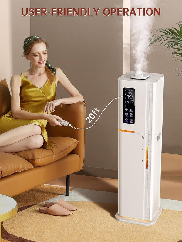 2.64Gal Warm Cool Mist Humidifier Large Room Top Fill Quiet 3 Modes Light8