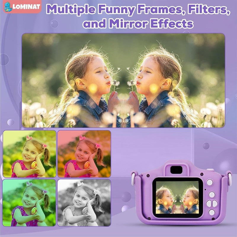 Unicorn Kids Camera 1080P HD Selfie Toy Camera for Girls 3 12 w/ 32GB SD3