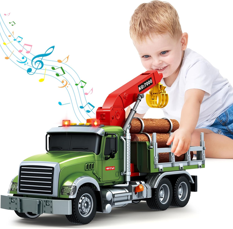 Farm Truck Toy with Loading Crane Lights and Sounds for Boys and Girls Ages 3 67