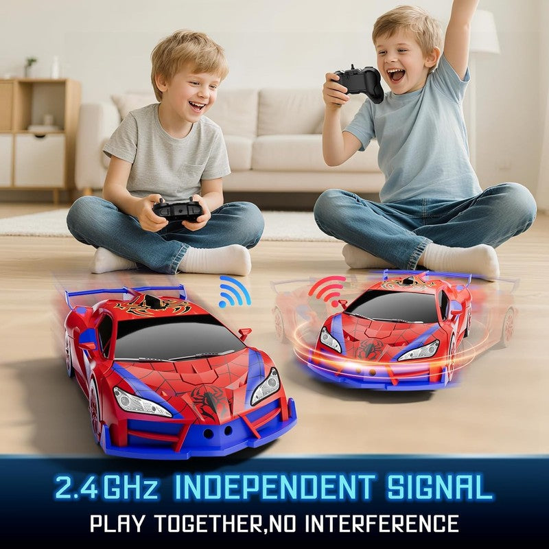 Spider Toys for Boys 4-6, Remote Control Car, One-Button Transform Superhero Toy3