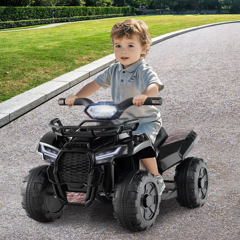 6V Kids ATV Quad Electric Ride on Car Toy Toddler W/Led Light&Mp3 Black3