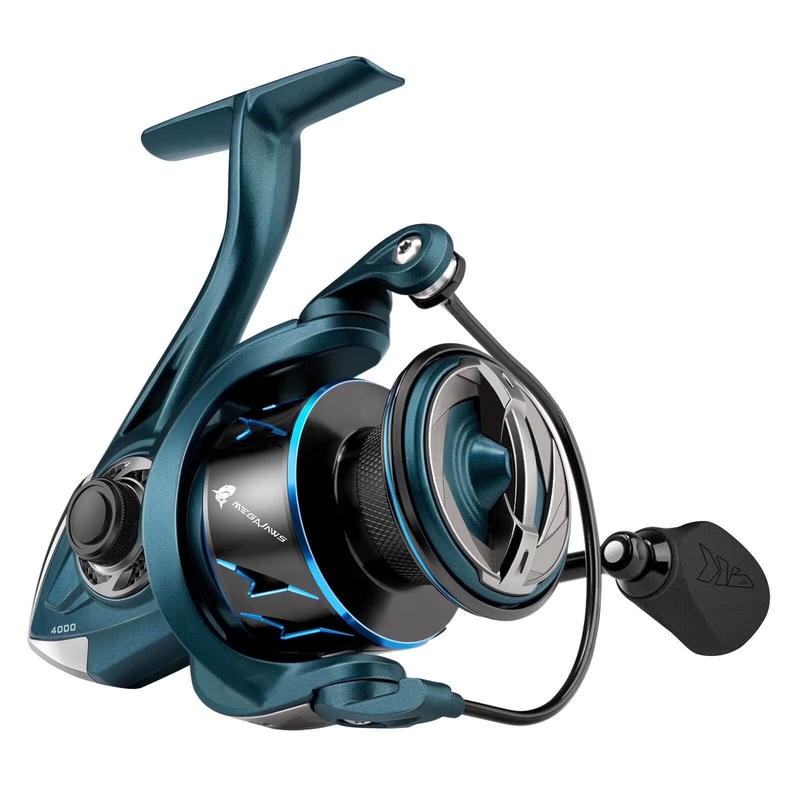 Spinning Fishing Reel Megajaws 39.5LBS Max Drag 6.2:1/5.2:1 Gear Ratio 10+10