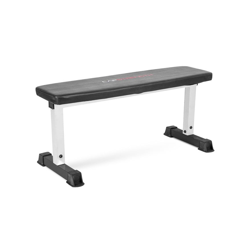 Strength Flat Utility Weight Bench 600LB Capacity White Home Gym2