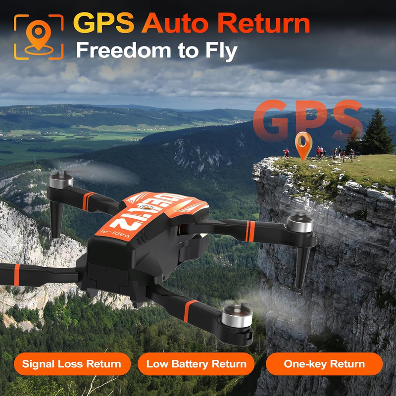 4K GPS Drone w/ Camera FPV Auto Return Follow Me Foldable Quadcopter1