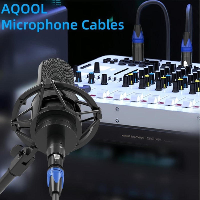 4 Pack XLR Cables 25FT Mic Cord Male to Female Balanced Audio Cable6