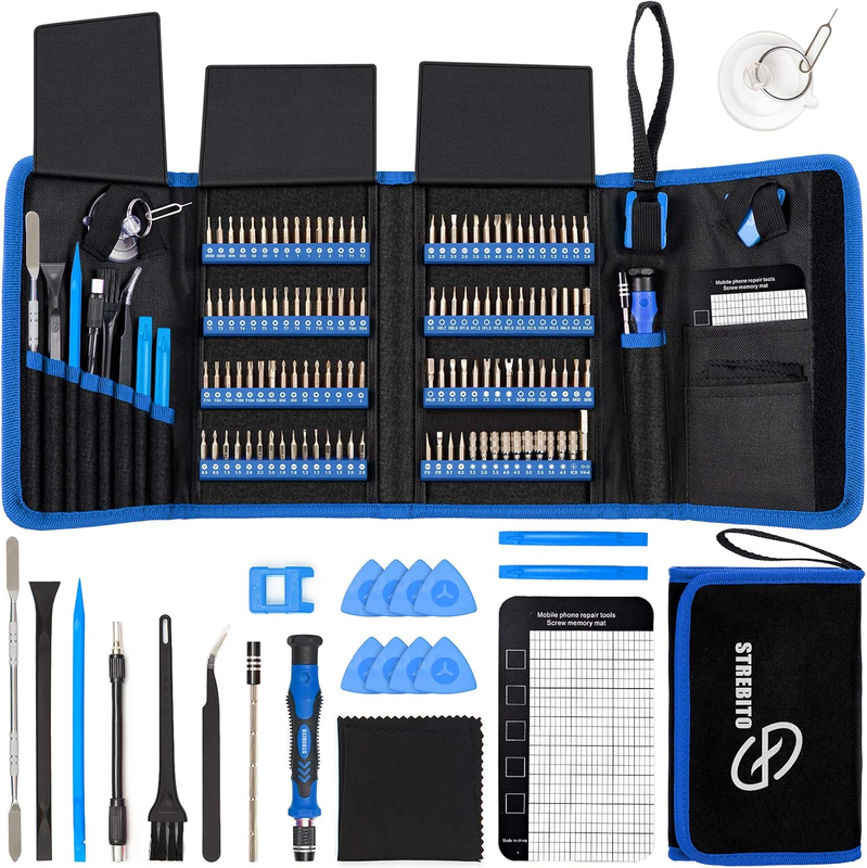 Electronics Screwdriver Set 142PCS – Magnetic Bits for Phone, PC & Game Consoles0