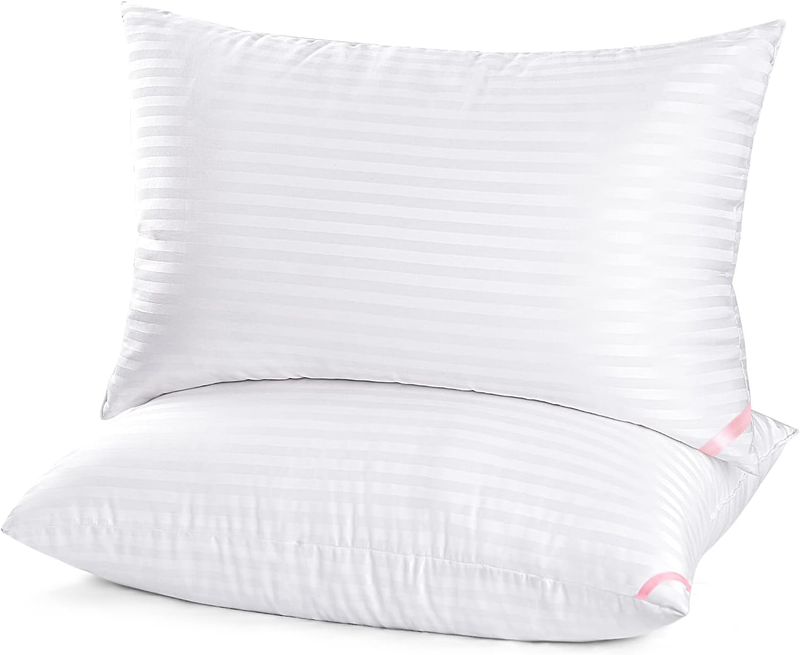 Hotel Collection Bed Pillows for Sleeping 2 Pack Queen Size，Pillows for Side and8