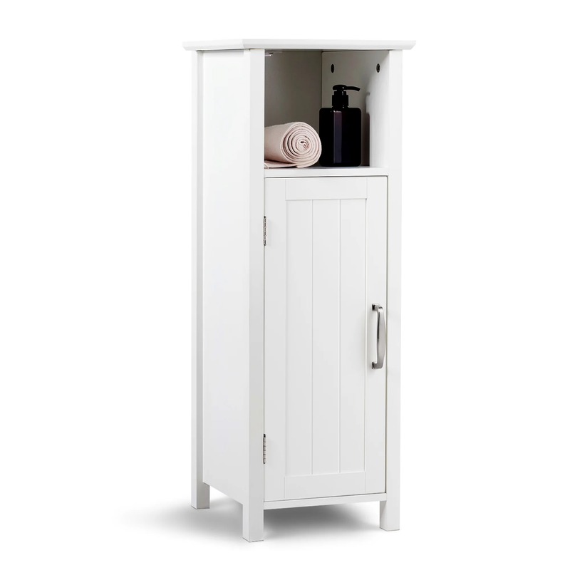 Bathroom Floor Storage Cabinet Free Standing W/ Single Door Adjustable Shelf9