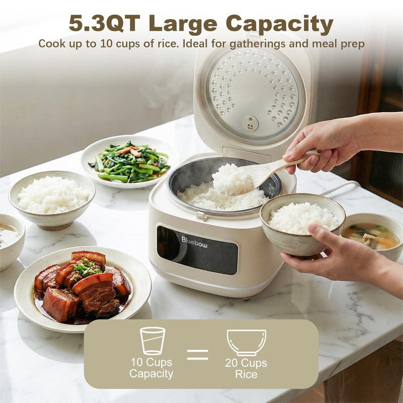 Digital Rice Cooker, 5.3QT Rice Maker, 8 In 1 Smart Multi Cooker, 24 Hour Timer 2
