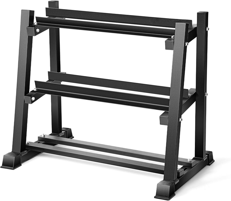 Dumbbell Rack with Weights Stand Home Gym Dumbbells Kettlebells 1100Lb0