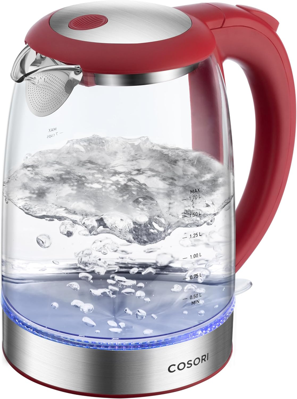 Electric Kettle, No Plastic Filter & Spout, Tea Kettle & Hot Water Boiler for Co8