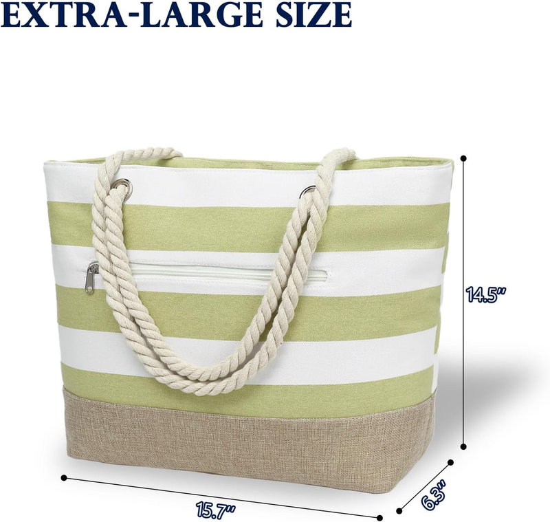 Beach Tote Bag Waterproof Sandproof Large Canvas Travel Pool Bag4