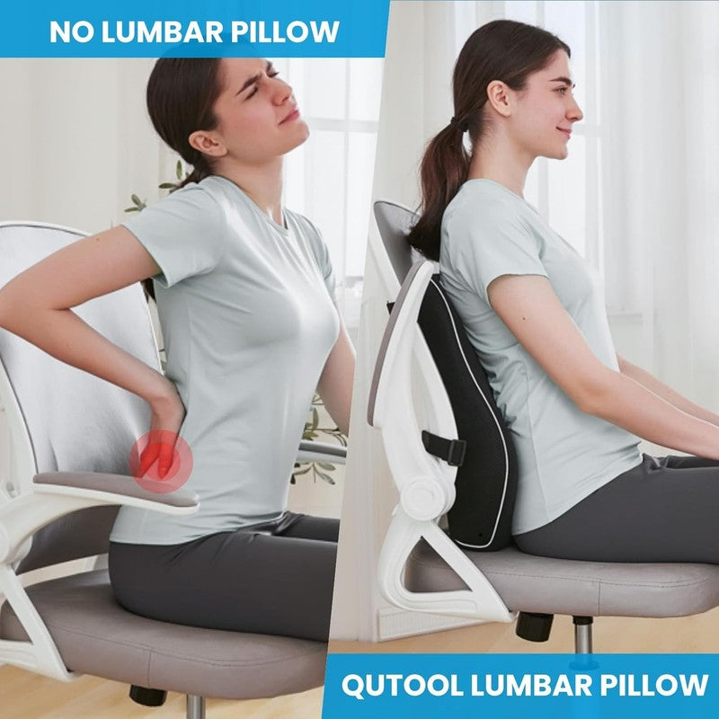 Lumbar Support Pillow for Office Chair, Car, Home or Dorm, Back Pain Relief3