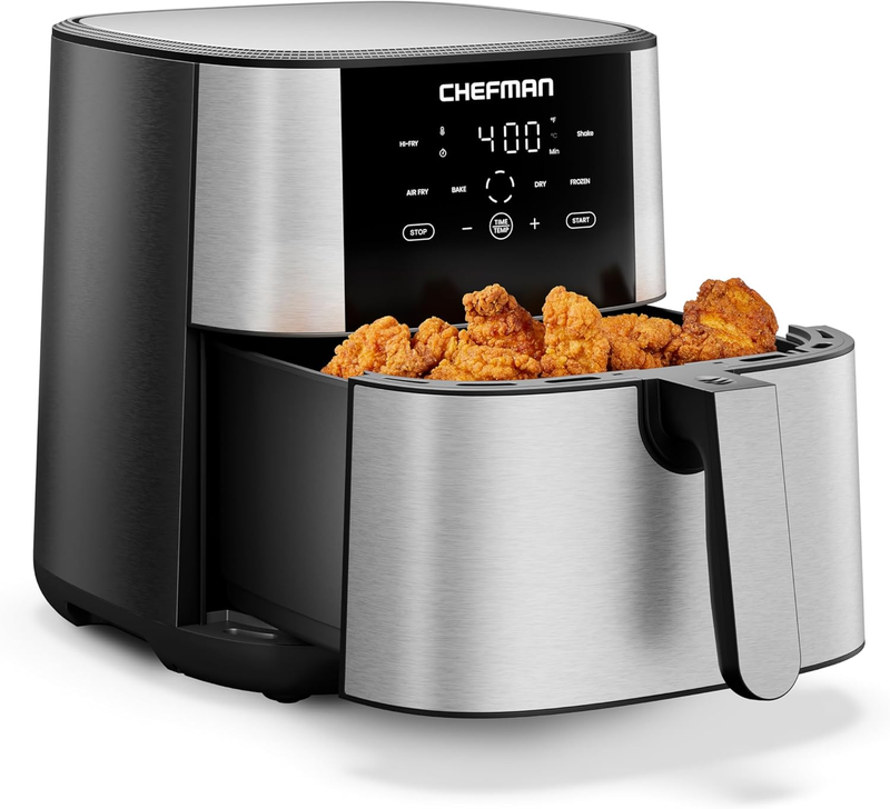 8Qt Air Fryer Turbofry 4-in-1 w/ 450°F Hi-Fry Stainless Steel XL8