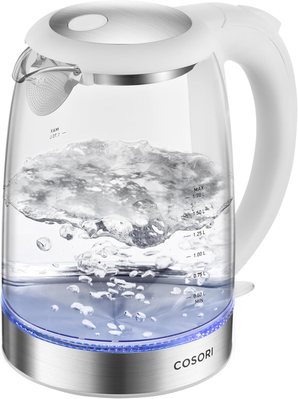 Electric Kettle, No Plastic Filter & Spout, Tea Kettle & Hot Water Boiler for Co7
