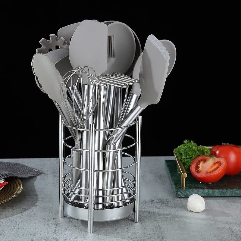38 Pcs Silicone Kitchen Cooking Utensil Setwith Utensil Rack, Food Grade Silicon3