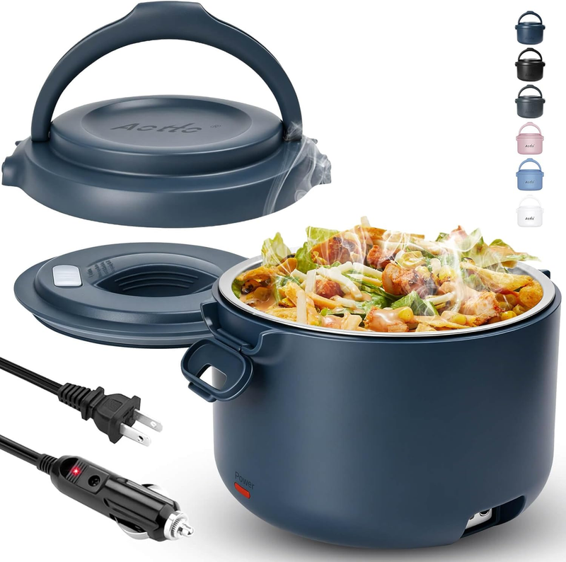 Electric Lunch Box 32oz Portable Food Warmer 3 in 1 12V/24V/110V for Car Office8