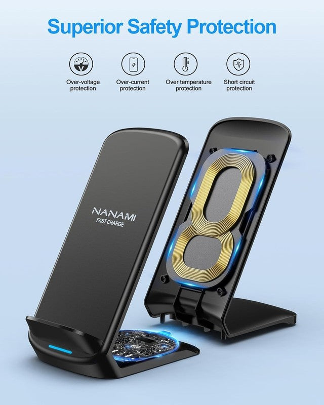 Fast Qi-Certified Wireless Charger for Samsung Galaxy & Phone 16/15/14/134