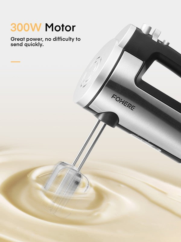 Hand Mixer Electric 6 Speed 300W Turbo Kitchen Handheld Mixer Self-Control Speed7