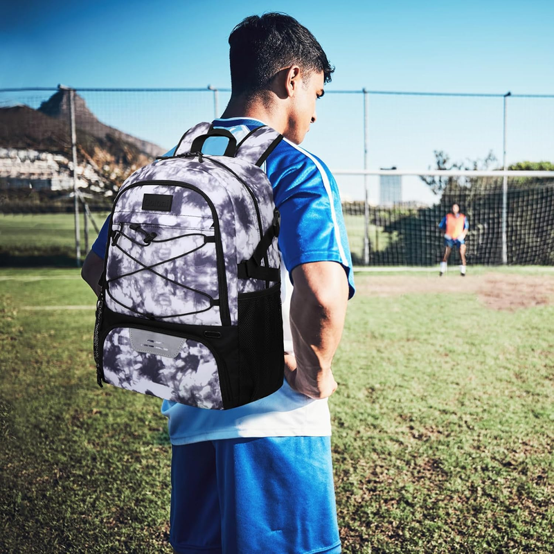 Soccer Basketball Backpack w/ Ball & Shoe Compartment Sports Travel Bag5