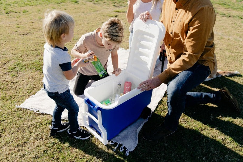 38 QT Wheelie Cool Hard Sided Cooler with Wheels, Blue9
