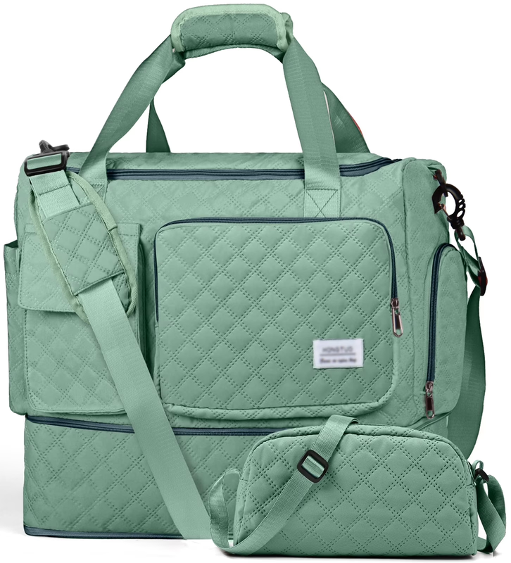 Travel Duffle Bag Weekender Bags for Women with Shoe Compartment Carry on Overni10