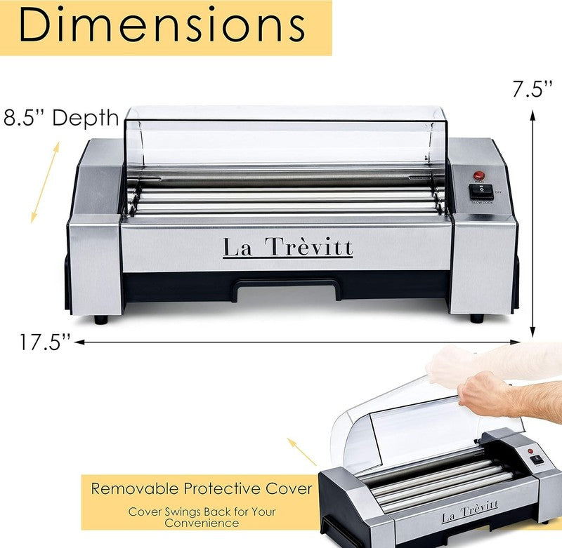 Hot Dog Roller Grill Cooker Machine 6 Dog Capacity Sausage Maker6